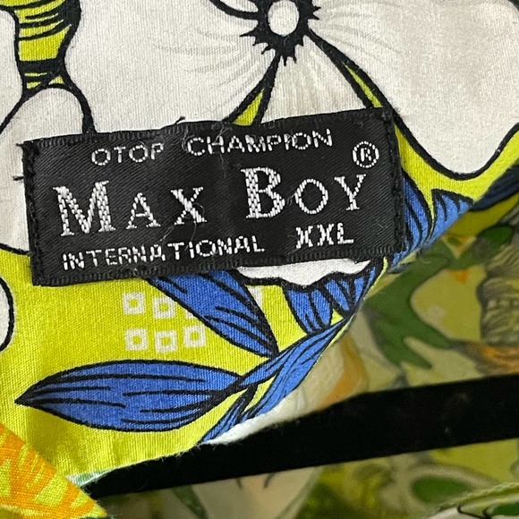 Max Boy Int Vintage 90’s Mens Button short sleeve tropical Hawaiian shirt Sz XXL - Picture 8 of 12